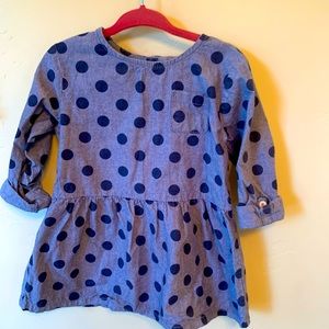Carters Chambray polka dot top
